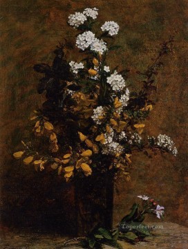 花瓶に入ったほうきとその他の春の花 アンリ・ファンタン・ラトゥール Oil Paintings